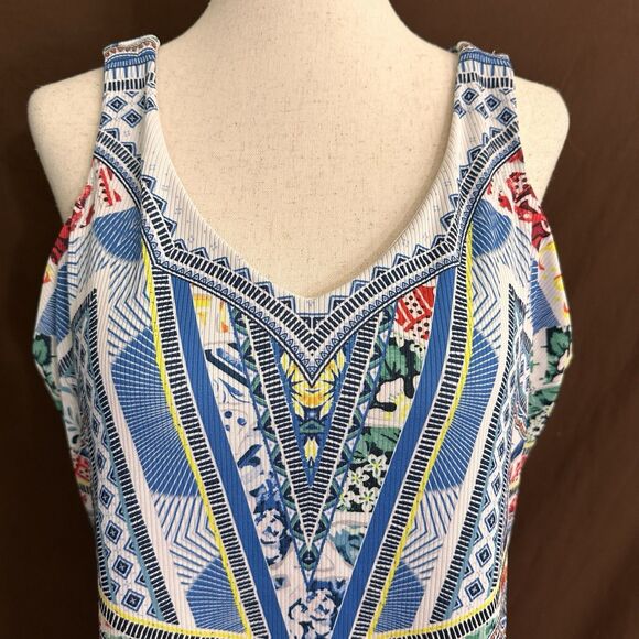 Lucky In Love Tank Paradise Print Tennis Pickleball Golf Womens XL - Picture 3 of 6